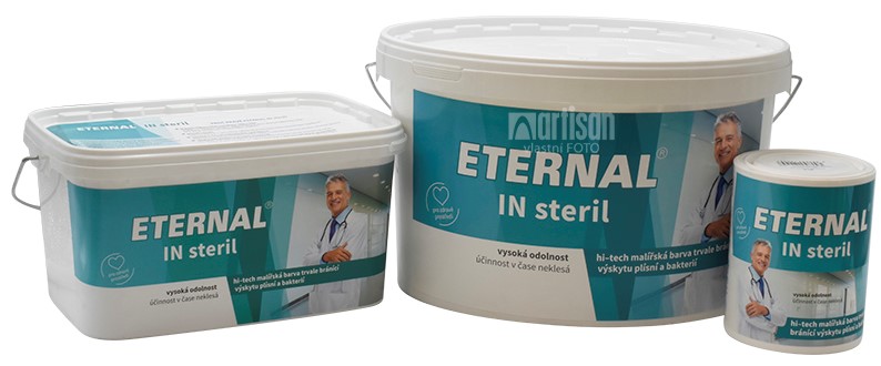 ETERNAL IN Steril - maliarska farba proti napadnutiu plesňou a baktériami v objeme 1 l, 4 l a 12 l